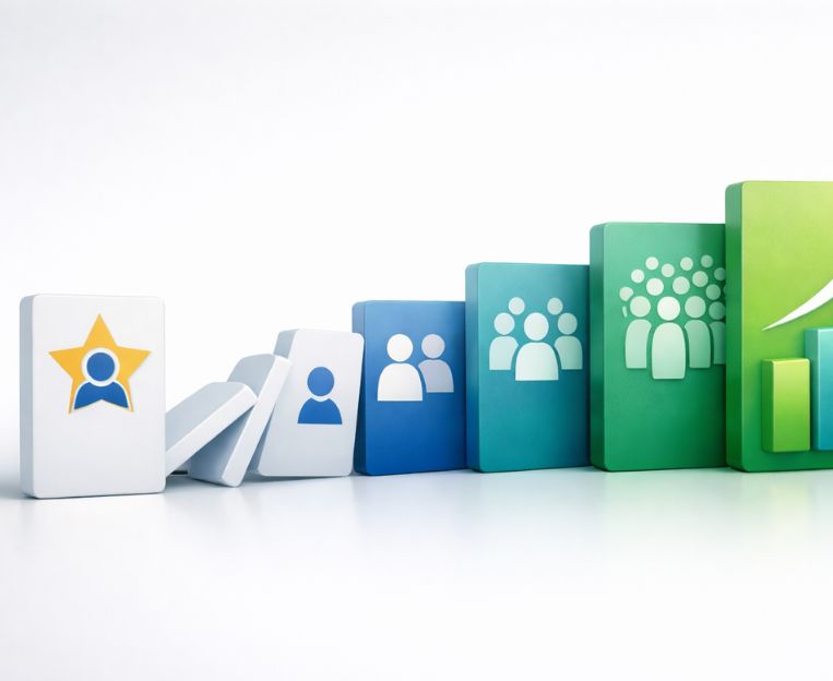 El efecto dominó de la recomendación nota dominÓ